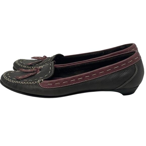 Cole Haan Brown & Mauve Leather Flats Size 8.5B - Picture 3 of 11